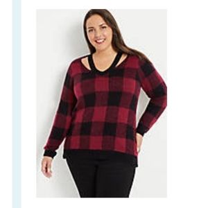 Maurices sz 4 Buffalo Plaid sweater